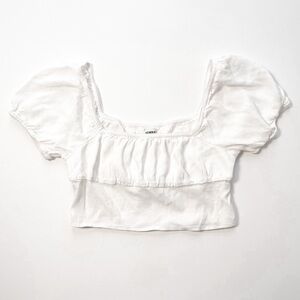 SUNDAY Best Puff Sleeve Crop Blouse